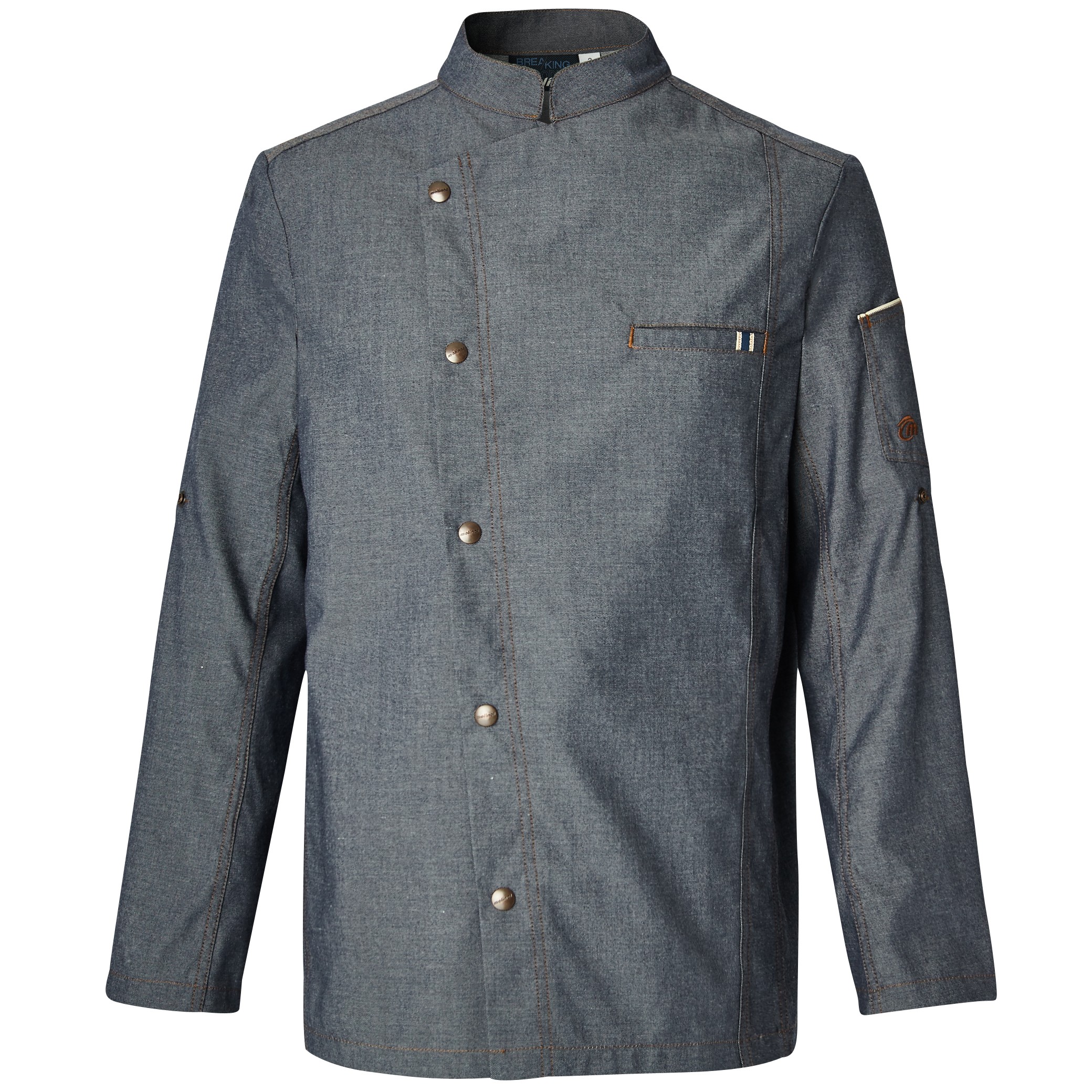 Veste de cuisine homme Néospirit Blanc et Denim - Molinel