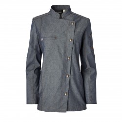 Veste cuisine femme denim AUTHENTIQUE