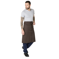 TABLIER DE CUISINE ET SERVICE LEO - MIXTE - CHOCOLAT