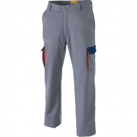 Pantalon de Travail TEC CONTROL Gris/Bleu/Rouge