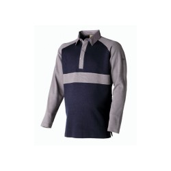 Polo de Travail DYNAMIUM Homme Bleu marine / gris