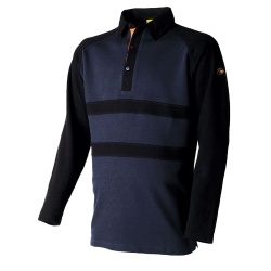 Polo Rugby OUTFORCE ML Marine/Noir/Or - Homme