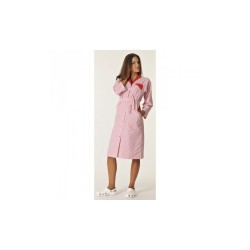 Blouse de Travail Martine Rayé Rouge MT - Femme