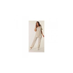 Pantalons/pantacourts Femme VICTOR Ecru Mastic