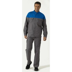 Blouson de Travail Procouleur Gris & Bleu azur - Homme