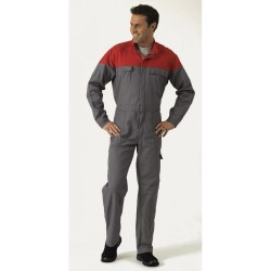 Combinaison de Travail Procouleur Gris & Rouge C/P - Homme