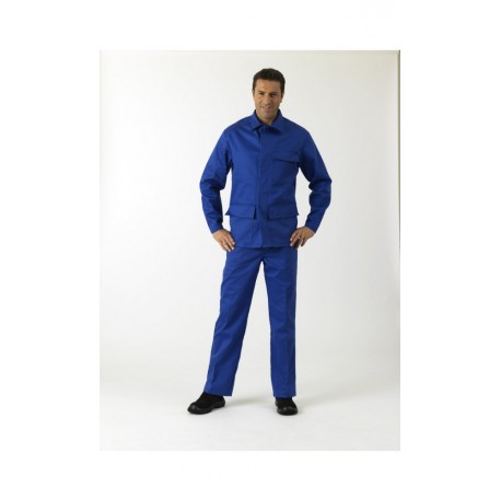 Pantalon Anti Feu Satin Coton Proban Bleu Bugatti - Homme