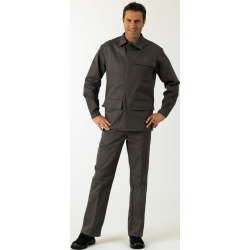 Veste Anti Feu Satin Coton Proban Gris Acier - Homme