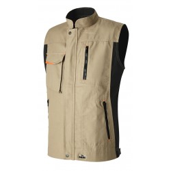 Gilet de Travail sans manches Kaki Dynamic Fit