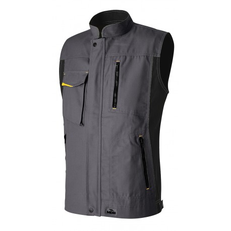 Gilet de Travail sans manches Gris Dynamic Fit
