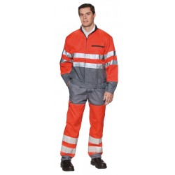 Blouson Haute Visibilité Chili Rouge Fluo Ardoise