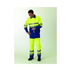 Pantalon Pro Haute Visibilité équitable Jaune fluo bleu bugatti
