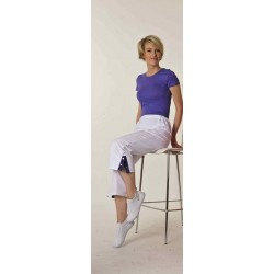 Pantacourt de Travail Femme Arthur Blanc & Violet