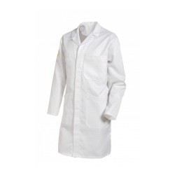 Blouse Blanche de Travail Anti-Statique ESD Homme - Fin de Série