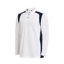 Polo ORLANDO ML Blanc& Navy