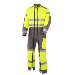 Combinaison Haute Visibilité Luklight zip jaune et verte